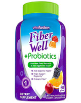 Vitafusion Fiber Well + Probiotics Gummies - 60 ct