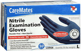 CareMates Nitrile Examination Gloves Powder-Free Large - 50 ct