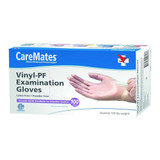 Caremates Vinyl-PF Exam Gloves, X-Large - 100 ct