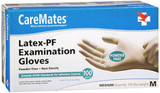 CareMates Latex-PF Examination Gloves Medium - 100ct