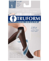 Truform Women's Sheer Compression Stockings, Knee High Length, 15-20 mmHg, Nude - X-Large