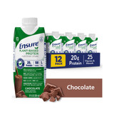 Ensure Chocolate Plant-Based Protein Nutrition Shake, 11 oz each - 12 ct