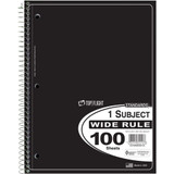 Top Flight Standards 1-Subject Wirebound Notebook, 100 Sheets, 3-Hole Punched, Wide Rule, 10.5 x 8 Inches, 1 Notebook, Color May Vary (31117)