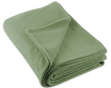 J & M Home Fashions Luxury Fleece Blanket, Full/Queen, 1-Piece, Olive Green