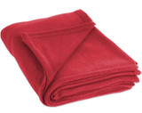 J & M Home Fashions Luxury Fleece Blanket, Twin/Twin X-Large, 1-Piece, Claret Red