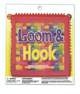 Pepperell Braiding Plastic Square Loop Weaving Loom Comes with Hook, 7-1/4 x 7-1/4 Inches