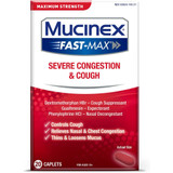 Mucinex Fast Max Severe Congestion Cough Maximum Strength - 20 Caplets