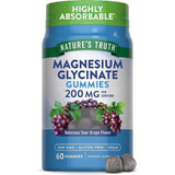 Nature's Truth Magnesium Glycinate Gummies, Natural Grape Flavor - 60 ct