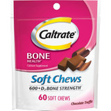 Caltrate Calcium Vitamin D Soft Chews, Chocolate Truffle - 60 ct