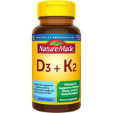 Nature Made Vitamin D3 + K2, 5000 IU Softgels - 30 ct