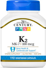 21st Century Vitamin K 100mg-110 Vegetarian Capsules