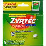 Zyrtec 24 Hour Indoor-Outdoor Allergy Relief 10mg- 5 Tablets