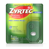 Zyrtec 24 Hour Indoor-Outdoor Allergy Relief 10mg- 5 Tablets