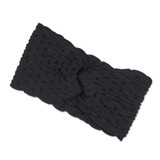 Scunci, Wide Pucked Faux Twist Headwrap, Black- 1pk