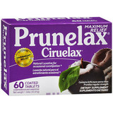 Prunelax Ciruelax Laxative Dietary Supplement Coated Tablets Maximum Relief - 60 ct