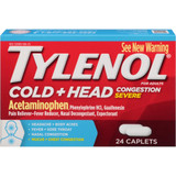 Tylenol Cold, Head Congestion, Severe, Caplets - 24 caplets