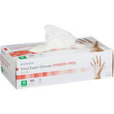 McKesson Disposable Vinyl Exam Gloves Powder-Free Medium- 100ct