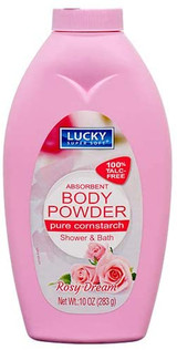 LUCKY New 374375 Body Powder Corn Starch Rosy Dream 10 Oz