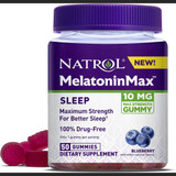 Natrol MelatoninMax Sleep Aid Gummy, Blueberry Flavor - 50 ct