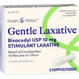 Foster & Thrive 10 mg Bisacodyl Gentle Laxative Suppositories - 8 ct