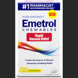 Emetrol Non-Drowsy Nausea Relief Chewables, Lemon Flavor - 42 ct