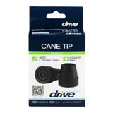 Drive 1" Cane Tips, Black - 1 pr