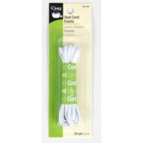 Dritz 9341W Oval Cord Elastic, White, 2-1/2-Yard
