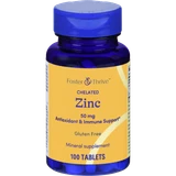 Foster & Thrive Chelated Zinc 50 mg Tablets - 100 count