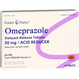 Foster & Thrive Omeprazole DR Acid Reducer 20mg, 14 Tablets