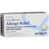 Foster & Thrive Allergy Relief Chlorpheniramine Maleate 4 mg Tablets - 100 count