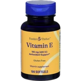 Foster & Thrive Vitamin E 180 mg (400 IU) Softgels - 100 count