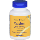 Foster & Thrive Calcium 600 mg + Vitamin D3 Tablets - 100 count