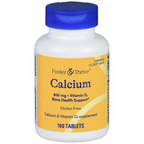 Foster & Thrive Calcium 600 mg + Vitamin D3 Tablets - 100 count