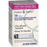 Foster & Thrive True Metrix Self Monitoring Blood Glucose Test Strips - 30 count