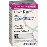 Foster & Thrive True Metrix Self Monitoring Blood Glucose Test Strips - 30 count