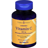 Foster & Thrive Chewable Vitamin C 500 mg Tablets Natural Orange - 100 count