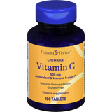 Foster & Thrive Chewable Vitamin C 500 mg Tablets Natural Orange - 100 count
