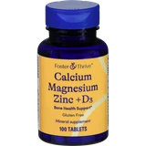 Foster & Thrive Calcium Magnesium Zinc + D3 Tablets -100 count