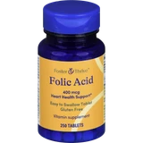 Foster & Thrive Folic Acid 400 mcg Tablets - 250 count