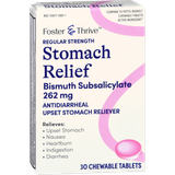 Foster & Thrive Regular Strength Stomach Relief Bismuth Salicylate 262 mg Chewable Tablets - 30 count
