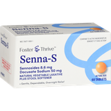 Foster & Thrive Senna-S Sennosides 8.6 mg Docusate Sodium 50 mg Tablets - 60 count