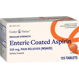 Foster & Thrive Regular Strength Enteric Coated Aspirin 325 mg Tablets - 125 count