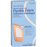 Foster & Thrive Advanced Antibacterial Flexible Fabric Adhesive Bandages Benzalkonium Chloride 0.1% Extra Large - 10 count