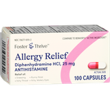 Foster & Thrive Allergy Relief Diphenhydramine HCl 25 mg Capsules - 100 count