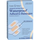 Foster & Thrive Advanced Antibacterial Waterproof Adhesive Bandages Benzalkonium Chloride 0.1% - 20 count