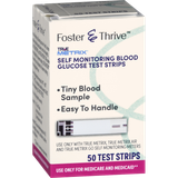 Foster & Thrive True Metrix Self Monitoring Blood Glucose Test Strips - 50 count