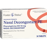 Foster & Thrive Maximum Strength Nasal Decongestant PE Phenylephrine HCl 10 mg Tablets - 36 count