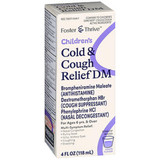 Foster & Thrive Children's Cold & Cough Relief DM Brompheniramine Maleate Dextromethorphan HBr Phenylephrine HCl Liquid - 4 oz