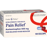 Foster & Thrive Extra Strength Pain Relief Acetaminophen 500 mg Gelcaps - 100 count