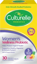 Culturelle Women's Wellness Probiotic Chewable Tablets Mixed Fruit - 30 ct